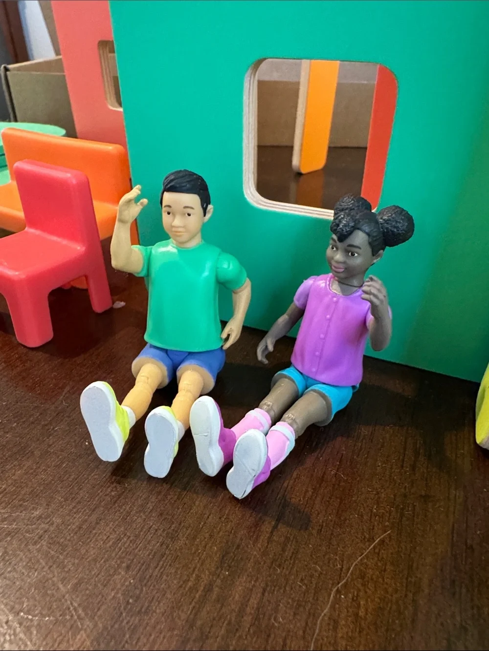 Modular Wooden Village Playset - Multicolor